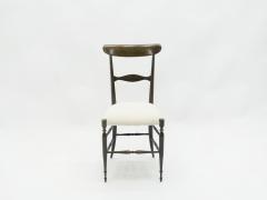 Fratelli Levaggi Rare pair of Campanino Chiavari walnut chairs by Fratelli Levaggi 1950 - 1595516