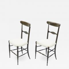 Fratelli Levaggi Rare pair of Campanino Chiavari walnut chairs by Fratelli Levaggi 1950 - 1617854