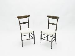 Fratelli Levaggi Rare set of four Campanino Chiavari walnut chairs by Fratelli Levaggi 1950 - 1591507