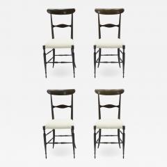 Fratelli Levaggi Rare set of four Campanino Chiavari walnut chairs by Fratelli Levaggi 1950 - 1594956