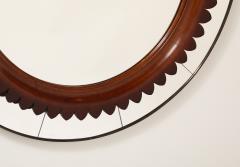 Fratelli Marelli Fratelli Marelli for Framar Hand Carved Walnut Mirror Italy circa 1940s - 3928057