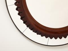 Fratelli Marelli Fratelli Marelli for Framar Hand Carved Walnut Mirror Italy circa 1940s - 3928059