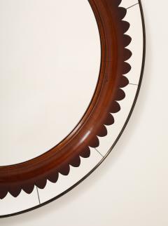 Fratelli Marelli Fratelli Marelli for Framar Hand Carved Walnut Mirror Italy circa 1940s - 3928061