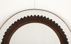 Fratelli Marelli Fratelli Marelli for Framar Hand Carved Walnut Mirror Italy circa 1940s - 4420692