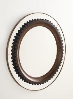 Fratelli Marelli Fratelli Marelli for Framar Hand Carved Walnut Mirror Italy circa 1940s - 4420699