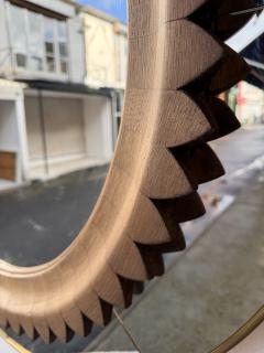 Fratelli Marelli Wood and Brass Mirror by Fratelli Marelli Italy 1950s - 4499547