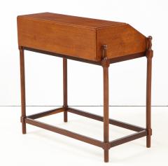 Fratelli Proserpio Compact teak secretary desk with rolltop by Fratelli Proserpio Italy 1960s - 1458765