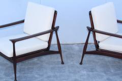 Fratelli Reguitti Fratelli Reguitti Attributed Italian Walnut Lounge Chairs - 1828189