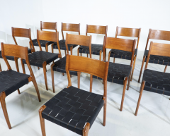 Fratelli Reguitti Mid Century Modern Set of 12 Dining Chairs by Fratelli Reguitti Italy 1950s - 3353206