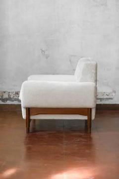 Fratelli Saporiti Pair of walnut armchairs designed by Sergio and Giorgio Saporiti - 3639176