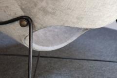 Fratelli Saporiti Wide Vintage Italian Metal and Velvet Lounge Chair by Augusto Bozzi for Saporiti - 4181730