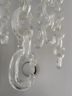 Fratelli Toso Chandelier Chain Murano Glass Metal by Fratelli Toso Italy 1970s - 2475131