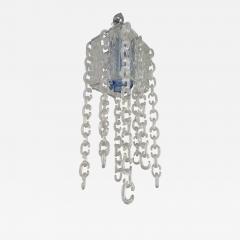 Fratelli Toso Chandelier Chain Murano Glass Metal by Fratelli Toso Italy 1970s - 2475570