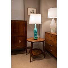 Fratelli Toso Fratelli Toso Art Glass Table Lamp with Green and Blue Murrhines 1959 - 3005944