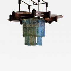 Fratelli Toso Large Fratelli Toso Chandelier with Laguna Glass - 2857629