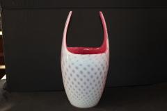 Fratelli Toso Murano Glass Vase in Pink Bullicante - 2018292