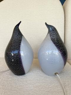 Fratelli Toso Pair of Penguin Murano Glass Lamps Italy 1980s - 2292382