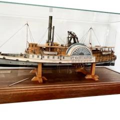 Fred Nagel A Polychrome Ship Model of the Paddle Steam Mount Washington by Fred Nagel 1988 - 3914948