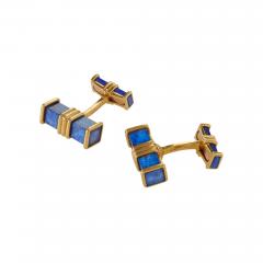 Fred Paris Lapis Lazuli Baton Cuff Links - 2632951