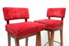 Fred Sandra Red Velvet Stools - 262363