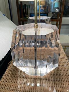 Freda Koblick Lucite Layered Hexagonal Block Lamps Pair by Freda Koblick - 4636824
