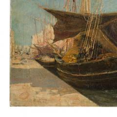 Frederic Montenard Frederic Montenard FRENCH 1849 1926 Fishing Boats in a Harbor painting - 2169924