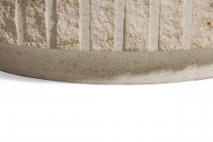 Frederic Saulou French Contemporary Limestone and Brass Center Piece - 4605799