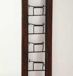 Frederic Weinberg Frederic Weinberg Iron and Wood Figural Wall Mirror circa 1950 - 3928301