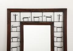 Frederic Weinberg Frederic Weinberg Iron and Wood Figural Wall Mirror circa 1950 - 3928302