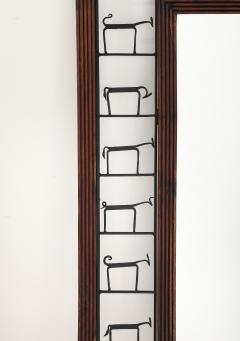 Frederic Weinberg Frederic Weinberg Iron and Wood Figural Wall Mirror circa 1950 - 3928303