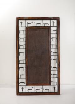 Frederic Weinberg Frederic Weinberg Iron and Wood Figural Wall Mirror circa 1950 - 3928304