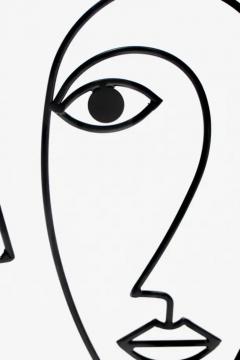 Frederic Weinberg Post Modern Picasso Facial Silhouette Inspired Table Lamps c 1990 - 4117963