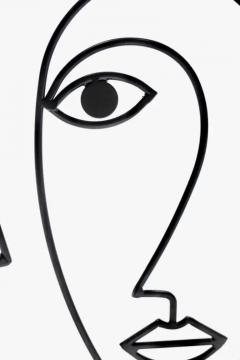 Frederic Weinberg Post Modern Picasso Facial Silhouette Inspired Table Lamps c 1990 - 4117988