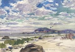 Frederic Whitaker Seashore Clouds  - 2185574