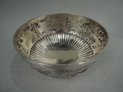 Frederick Brasted English Victorian Sterling Silver Bowl with Rural Fox Hunt Scene - 3761994