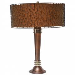 Frederick Cooper Lamp Co Frederick Cooper Art Deco Style Copper and Steel Table Lamp - 4162508