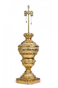 Frederick Cooper Lamp Co Pair of Frederick Cooper Plaster Parcel Gilt Baluster Table Lamps - 4162972