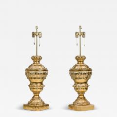 Frederick Cooper Lamp Co Pair of Frederick Cooper Plaster Parcel Gilt Baluster Table Lamps - 4178458