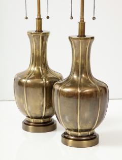 Frederick Cooper Lamp Co. - Pair of Mid-Century Antique Brass Lamps by Frederick  Cooper.