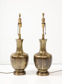 Frederick Cooper Lamp Co Pair of Mid Century Antique Brass Lamps by Frederick Cooper  - 3154062