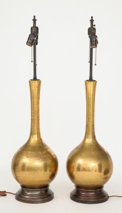 Frederick G Cooper Frederick Cooper Burnished Gold Crackle Glazed Lamps - 970040