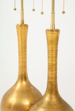 Frederick G Cooper Pair of Frederick Cooper Gold Ceramic lamps  - 1550196