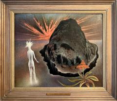 Frederick Haucke Surrealist Landscape Mountain with Nude Woman Perls Gallery - 2676167