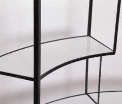 Frederick Weinberg Black and White Vitrolite Glass Wrought Iron Shelf by Frederick Weinberg - 564768