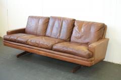 Fredrik A Kayser Fredrik Kayser Leather and Rosewood Sofa - 370698