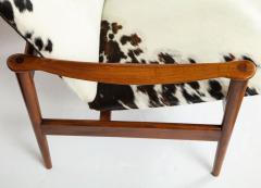 Fredrik Kayser A Fredrik A Kayser Teakwood and Cowhide Settee or Loveseat - 1054158