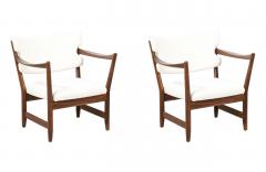 Fredrik Kayser Adolf Relling Fredrik Kayser Kaminstolen African Teak Wool Lounge Chairs - 2373269