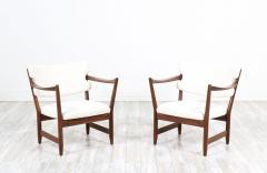 Fredrik Kayser Adolf Relling Fredrik Kayser Kaminstolen African Teak Wool Lounge Chairs - 2373272