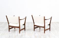 Fredrik Kayser Adolf Relling Fredrik Kayser Kaminstolen African Teak Wool Lounge Chairs - 2373276