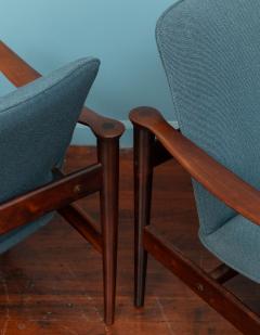 Fredrik Kayser Fredrik A Kayser Model 711 Rosewood Lounge Chairs - 4184099